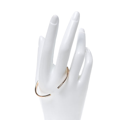 Tiffany 18K Rose Gold Diamond Metro Wire Bracelet 2 of 5