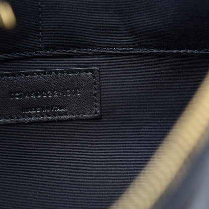 Saint Laurent Calfskin Matelasse Chevron Monogram Document Holder Black 8 of 8