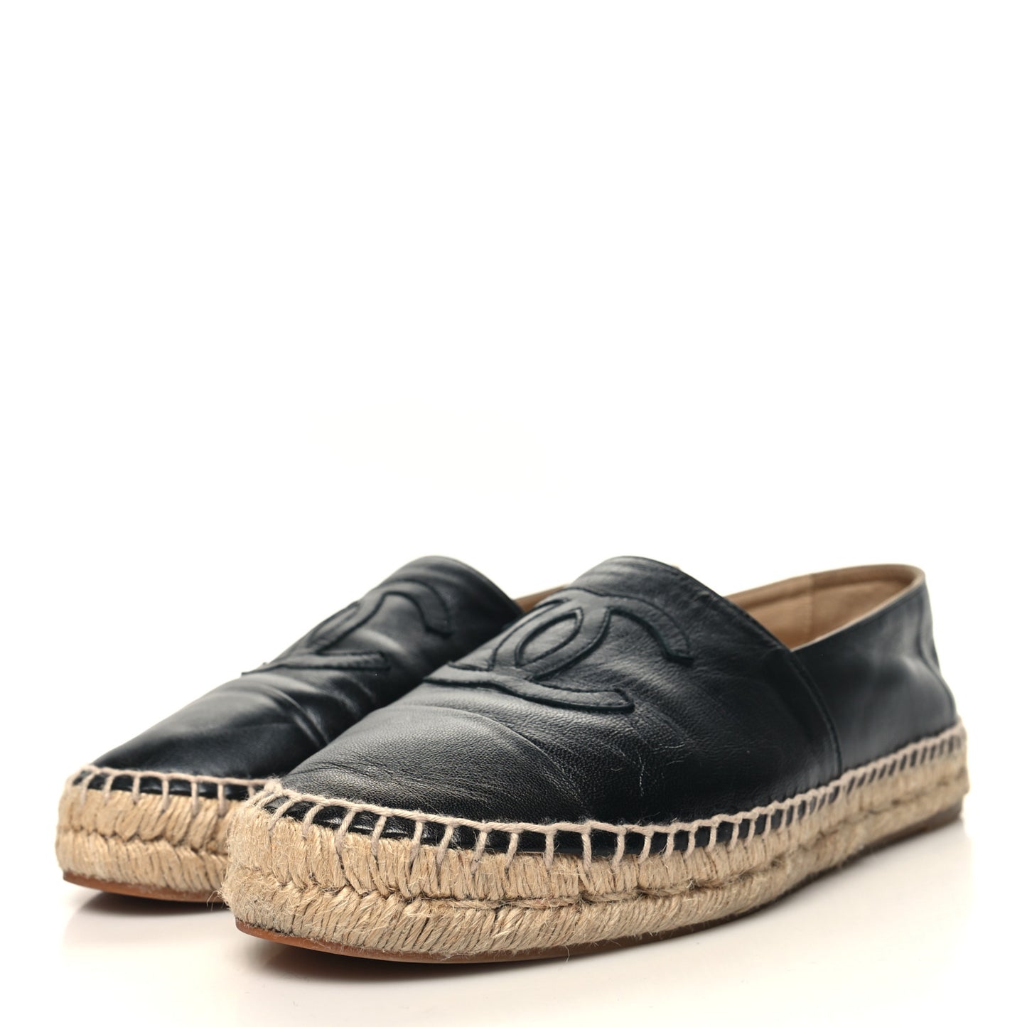 Lambskin CC Espadrilles 40 Black