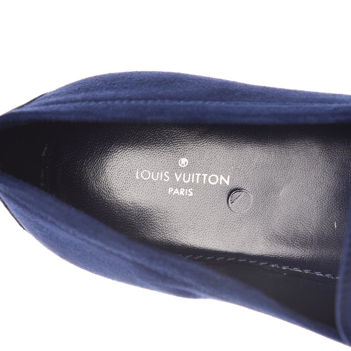 Suede Upper Case Flat Loafers 40 Marine