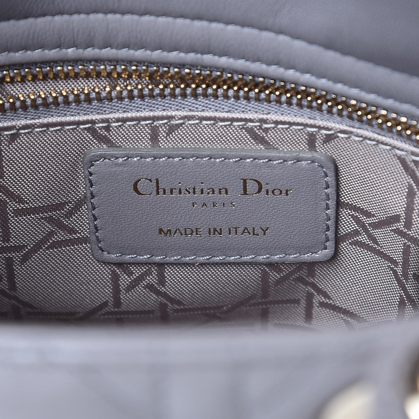 Lambskin Cannage Small My Lady Dior Gris
