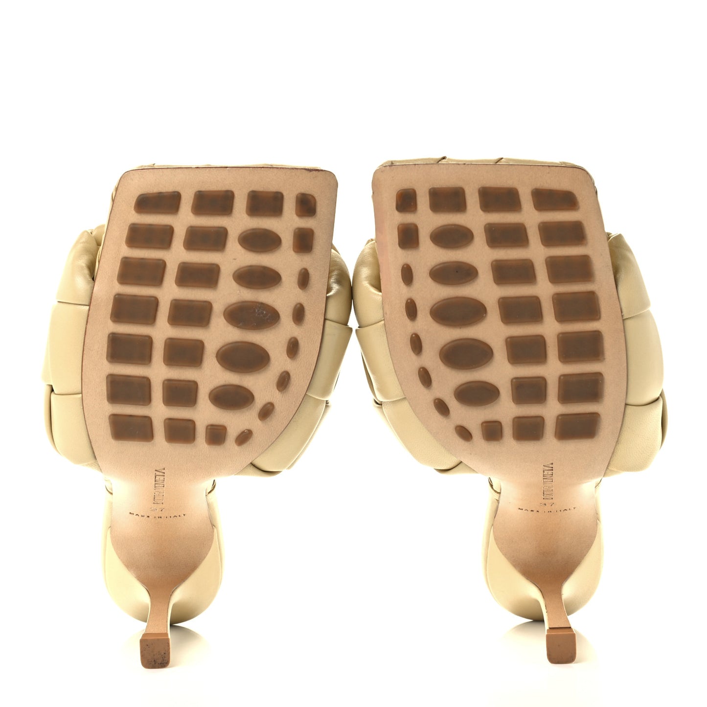 Nappa Maxi Intrecciato Lido Mule Sandals 37 Cane Sugar