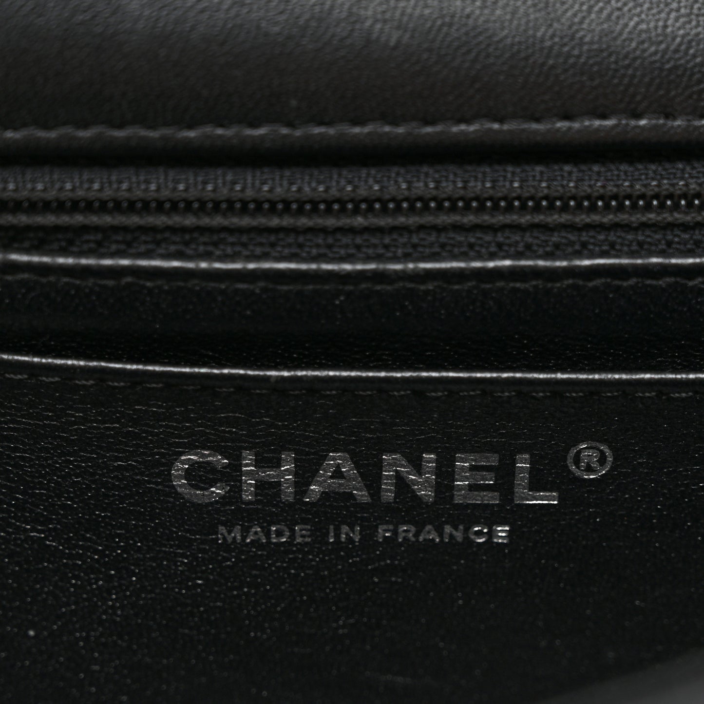 Lambskin Quilted Mini Rectangular Flap Black
