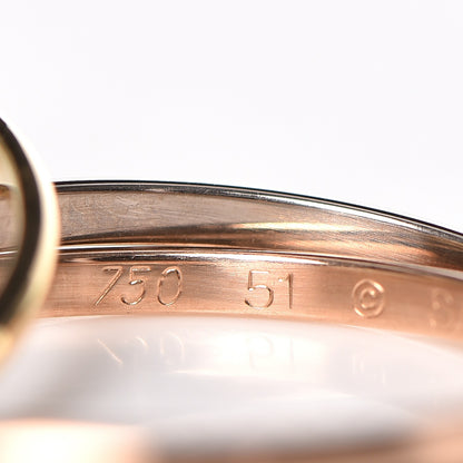 Cartier 18K Pink Yellow White Gold Extra Small Trinity Ring 51 5.75 6 of 7