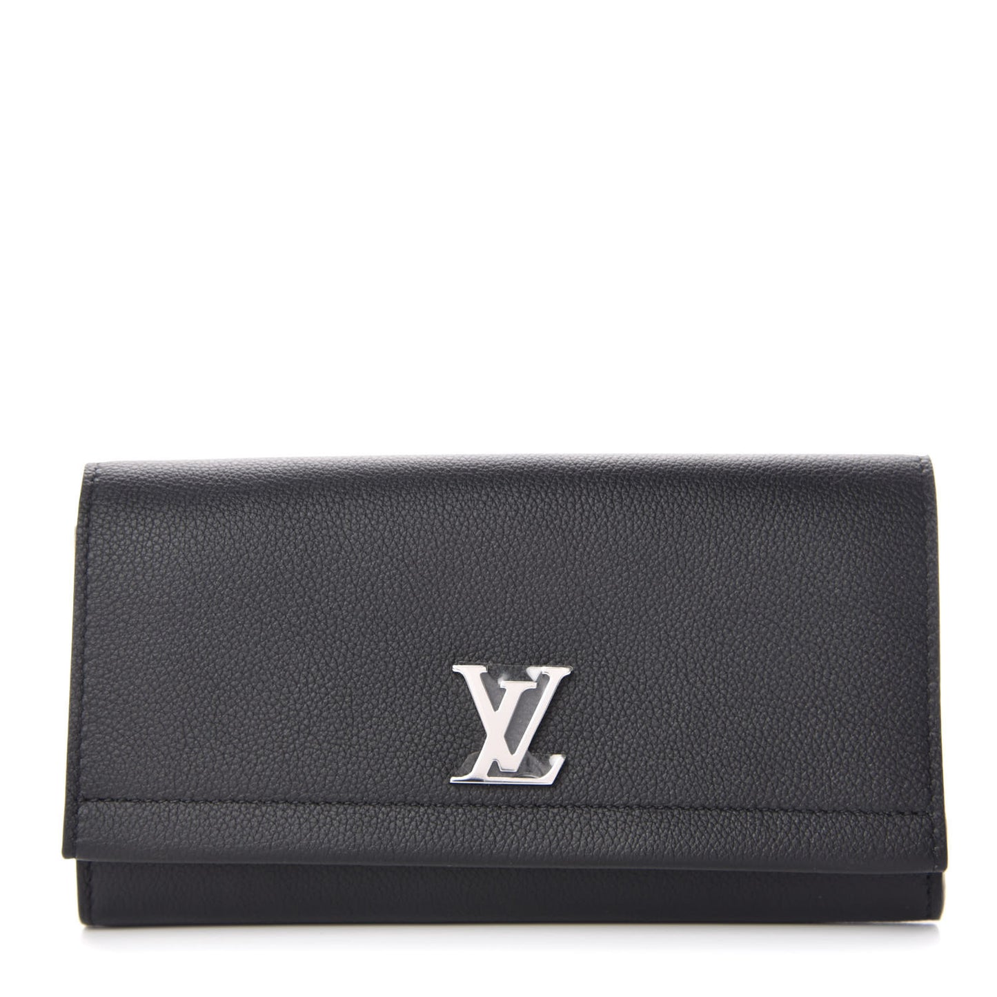 Calfskin Lockme II Wallet Black