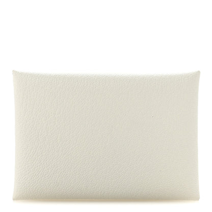 Hermes Chevre Mysore Calvi Duo Card Case Gris Perle 1 of 9
