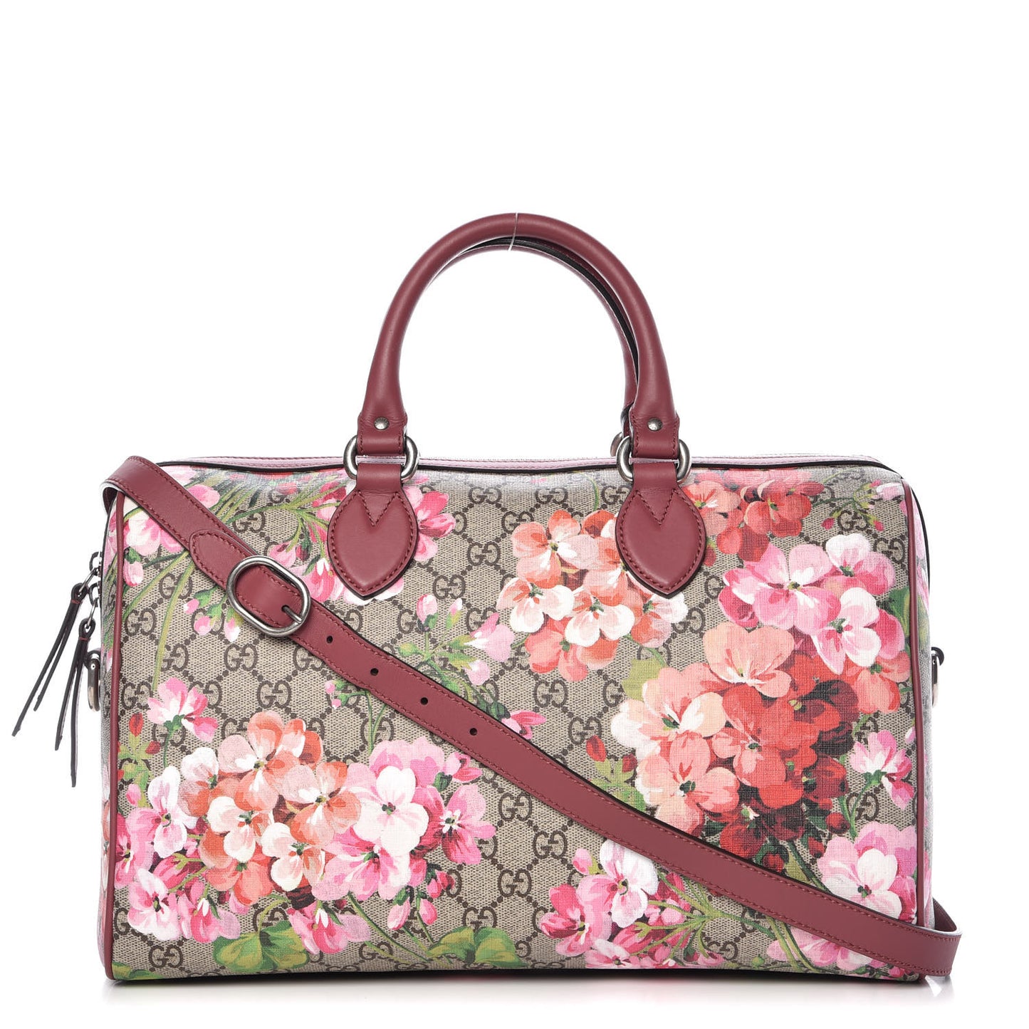 GG Supreme Monogram Blooms Medium Boston Beige Multicolor Dry Rose