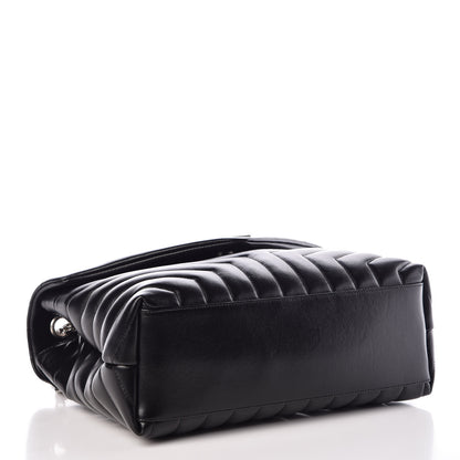 Saint Laurent Calfskin Y Quilted Monogram Medium Loulou Chain Satchel Black 4 of 9