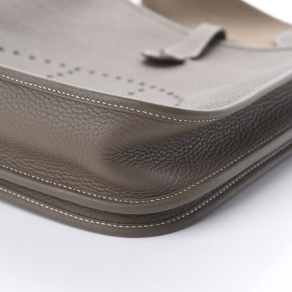 Hermes Taurillon Clemence Evelyne III PM Etoupe 6 of 8