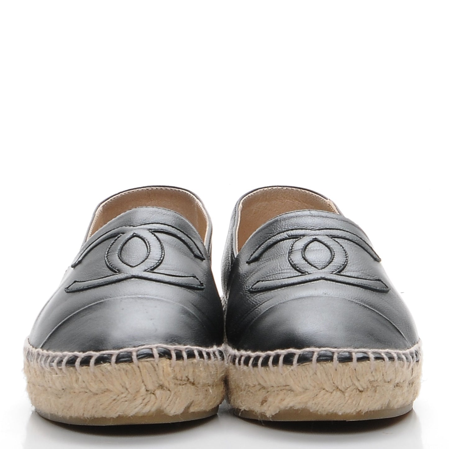 Lambskin CC Espadrilles 37 Black