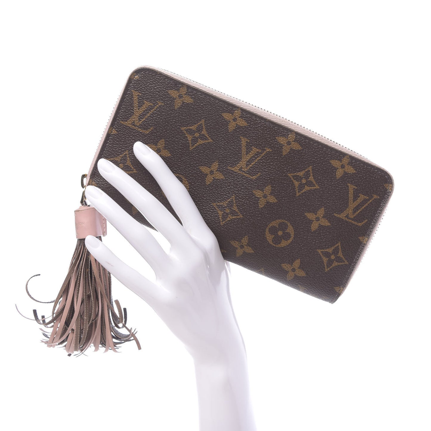 Monogram Pompon Zippy Wallet Rose Ballerine