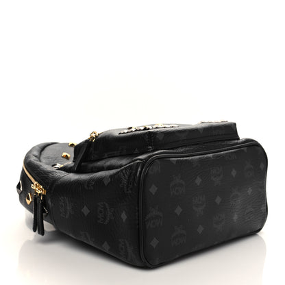 MCM Visetos Studded Small Stark M Backpack Black 4 of 9
