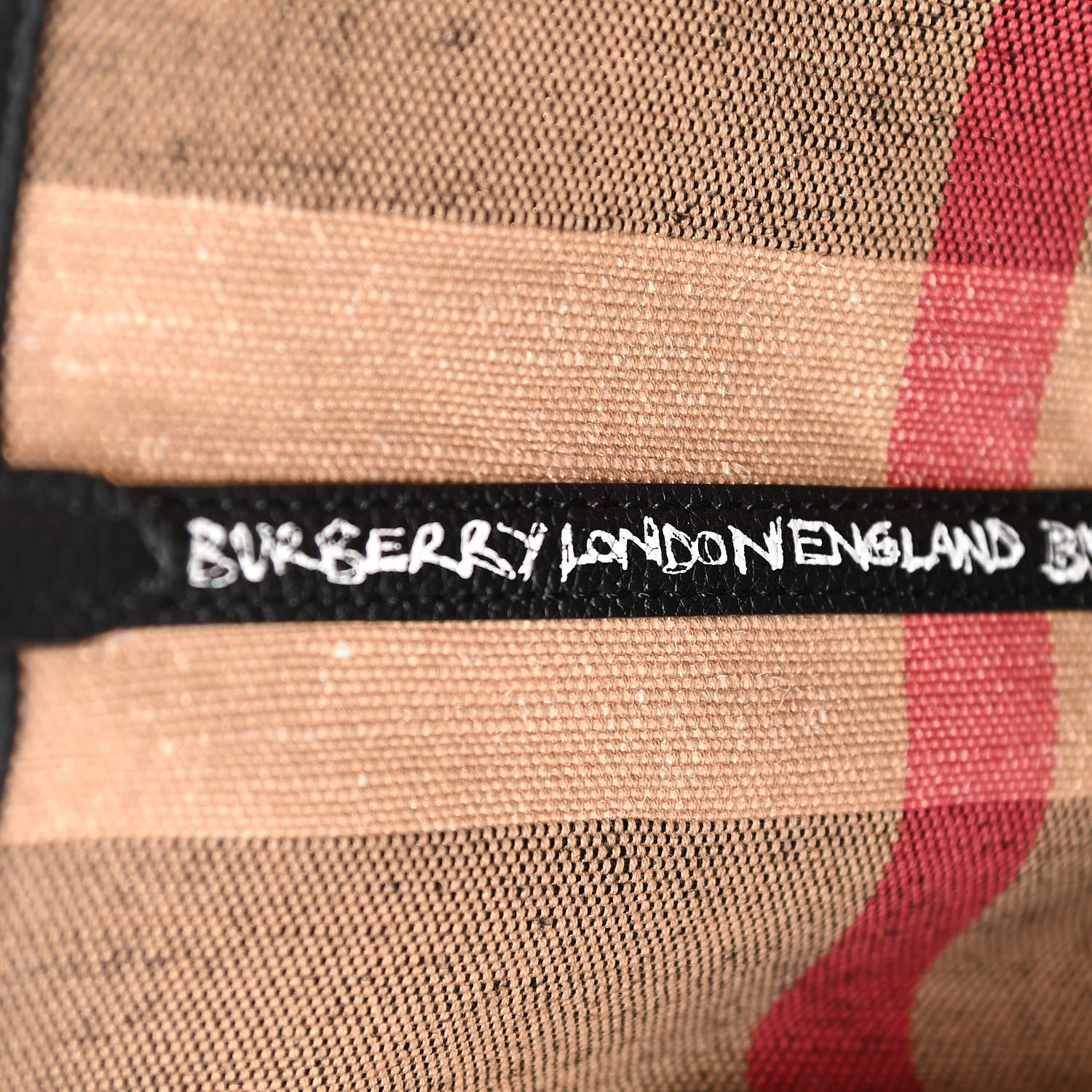 Burberry Coated Canvas Mega Check Medium Doodle Tote Black 6 of 11