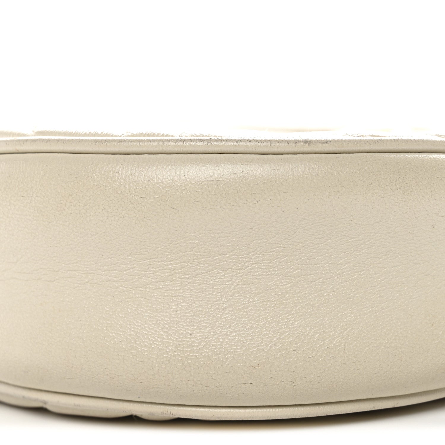 Gucci Calfskin Matelasse Mini GG Marmont Round Shoulder Bag White 10 of 16