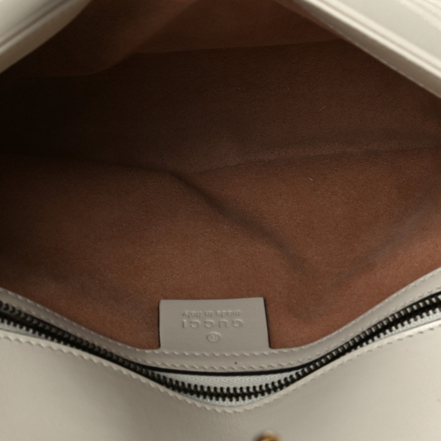 Calfskin Matelasse Small GG Marmont Shoulder Bag White