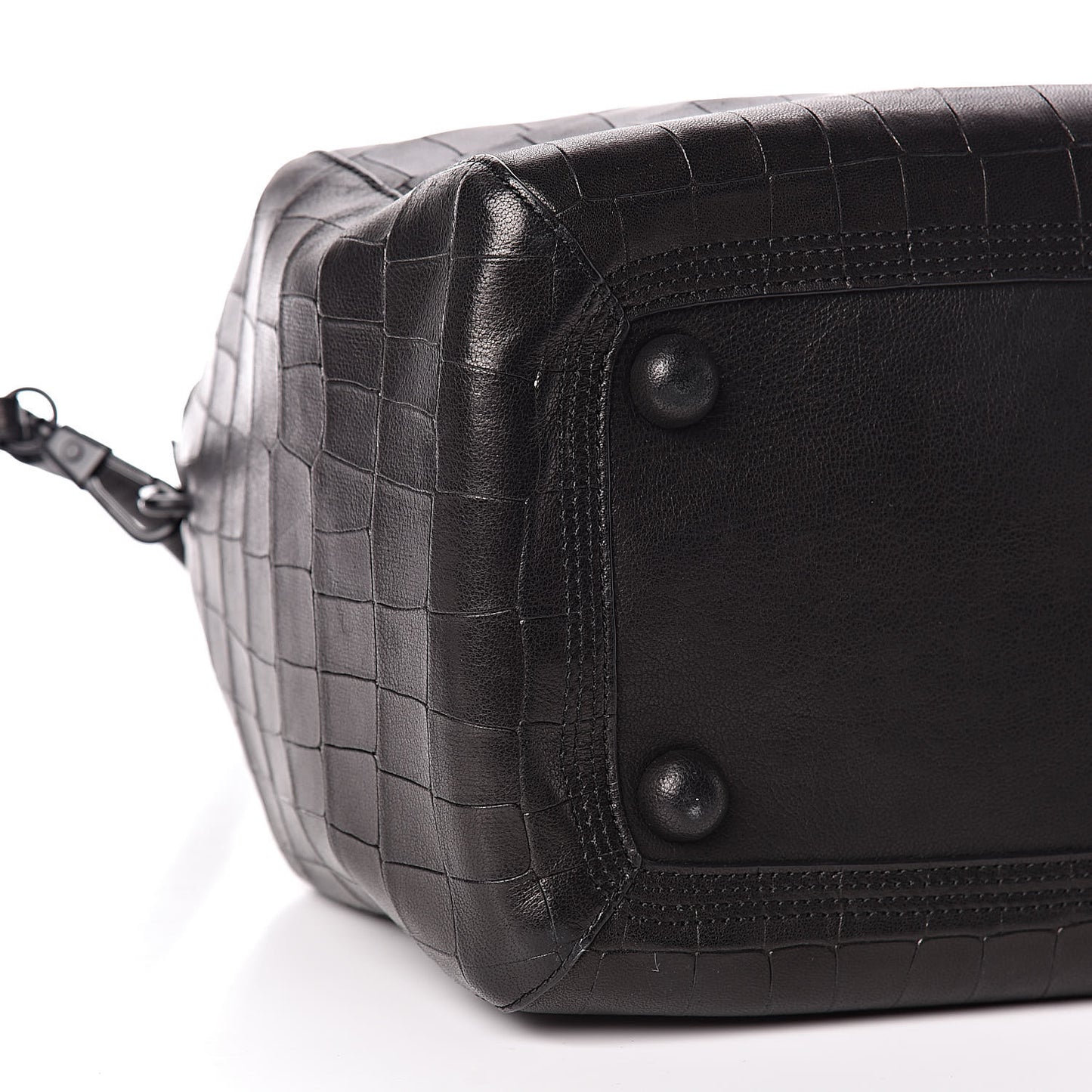 3.1 Calfskin Crocodile Embossed Medium Wednesday Boston Black