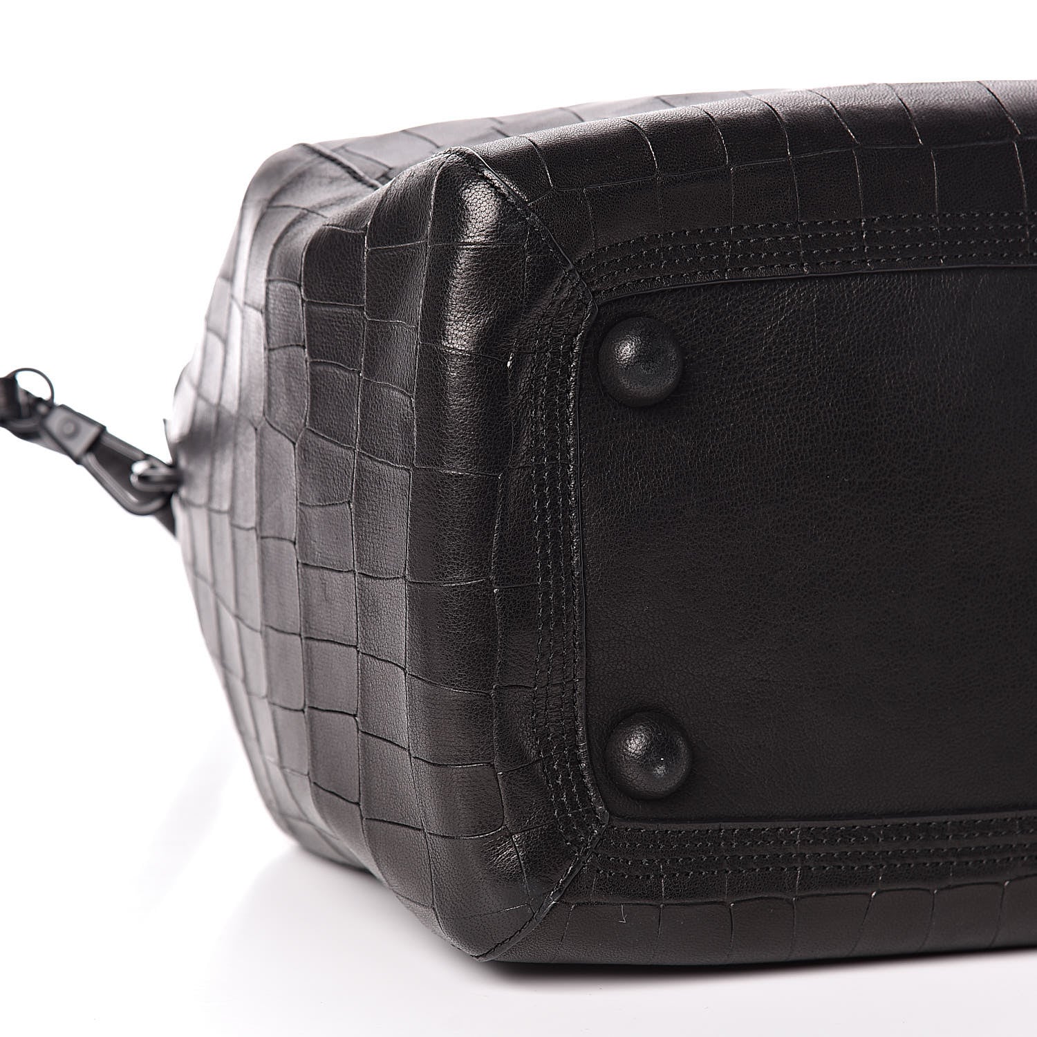 3.1 Phillip Lim 3.1 Calfskin Crocodile Embossed Medium Wednesday Boston Black 10 of 11