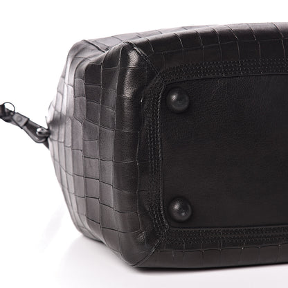 3.1 Phillip Lim 3.1 Calfskin Crocodile Embossed Medium Wednesday Boston Black 10 of 11