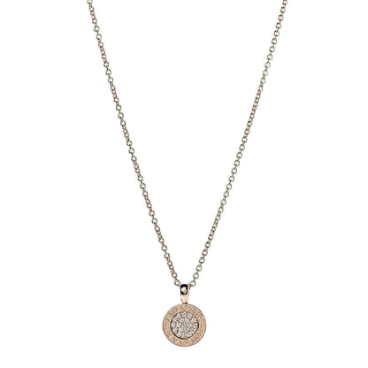 Bulgari 18K Yellow Gold Diamond BVLGARI BVLGARI Pave Pendant Necklace 1 of 5