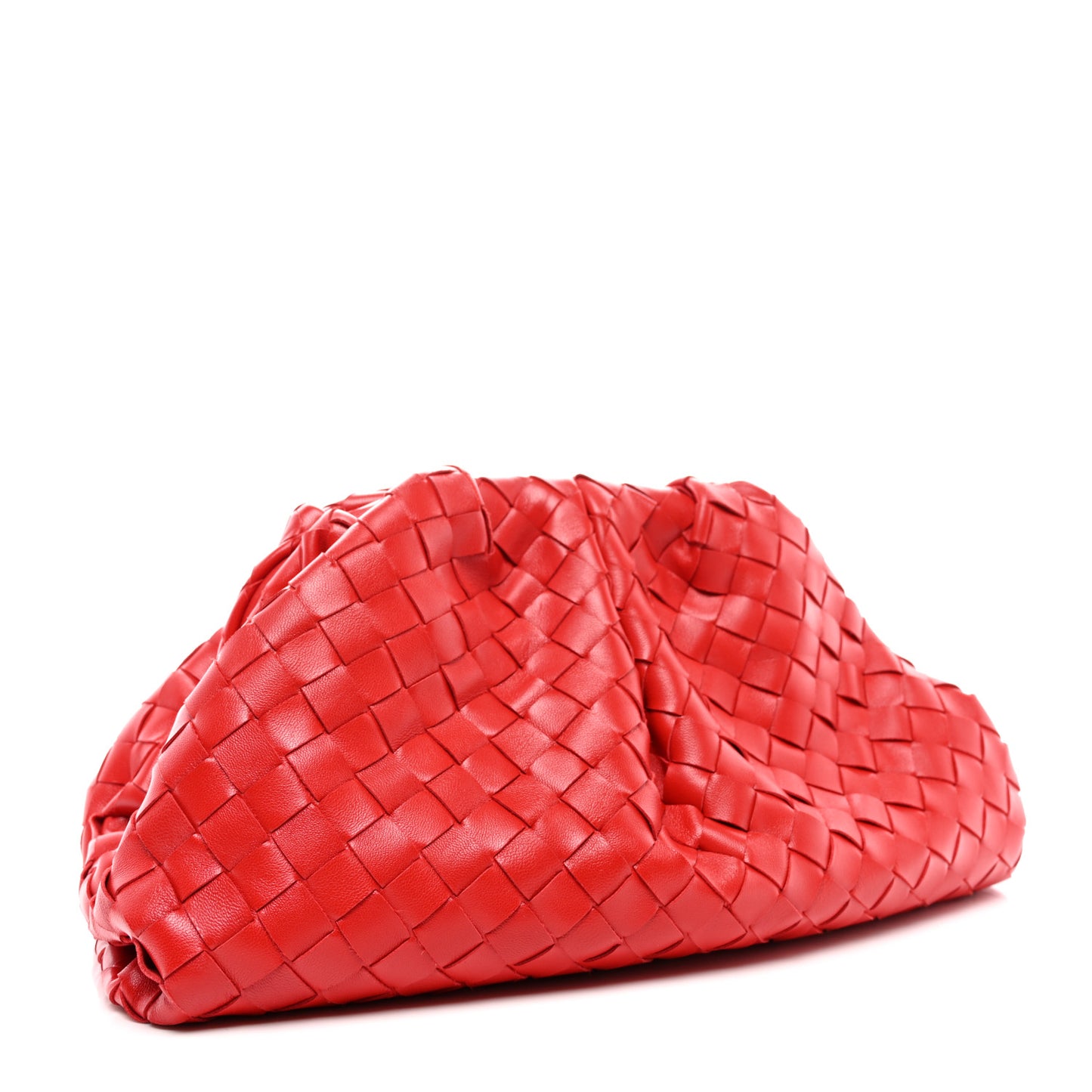 Nappa Maxi Intrecciato The Pouch Oversized Clutch Bright Red