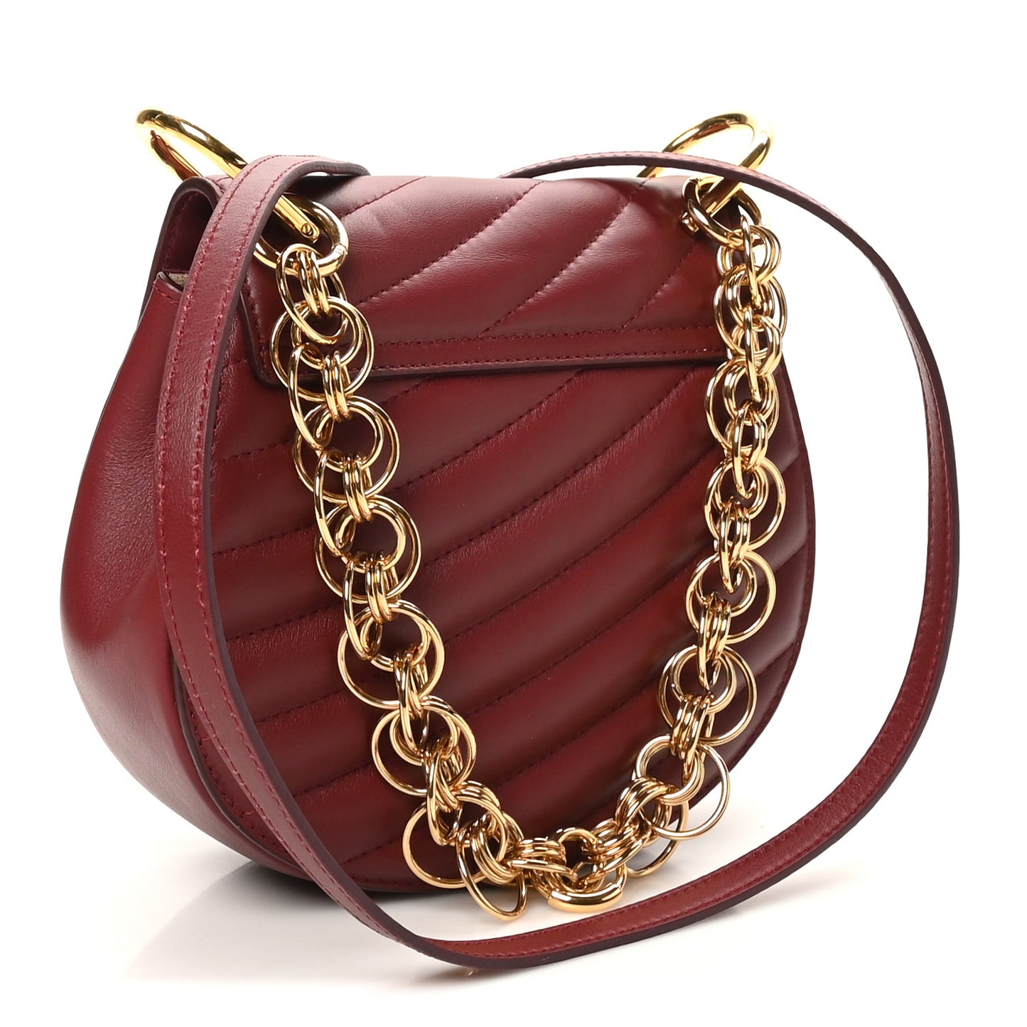 Calfskin Quilted Mini Drew Bijou Shoulder Bag Dahlia Red
