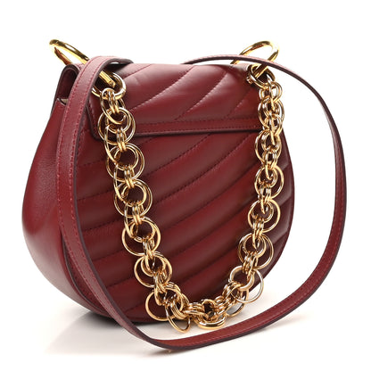 Chloe Calfskin Quilted Mini Drew Bijou Shoulder Bag Dahlia Red 3 of 9