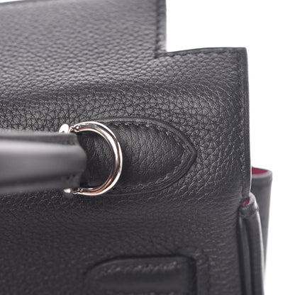 Hermes Togo Horseshoe Kelly Retourne 25 Black Magnolia 20 of 41
