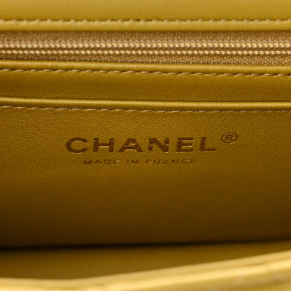 Chanel Lambskin Quilted Metal Mini Top Handle Rectangular Flap Green 5 of 11