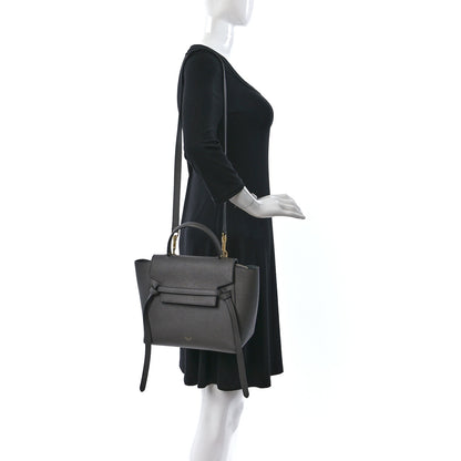 Celine Grained Calfskin Micro Belt Bag Grey 3 of 12