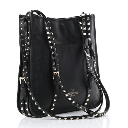 Valentino Garavani Vitello Rockstud Shopper Tote Black 3 of 15