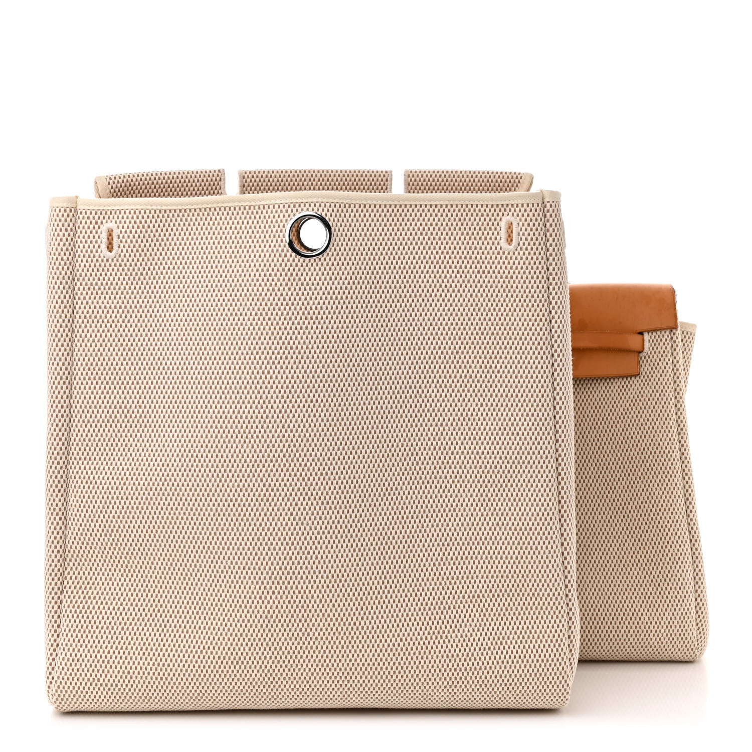 Hermes Toile Vache Calfskin Herbag 40 GM Natural 2 of 14