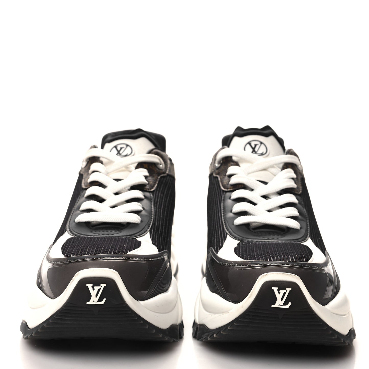 Monogram Calfskin Run 55 Sneakers 40 Black