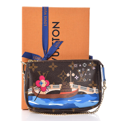 Louis Vuitton Monogram 2019 Christmas Animation Mini Venice Pochette Accessories Blue 8 of 8