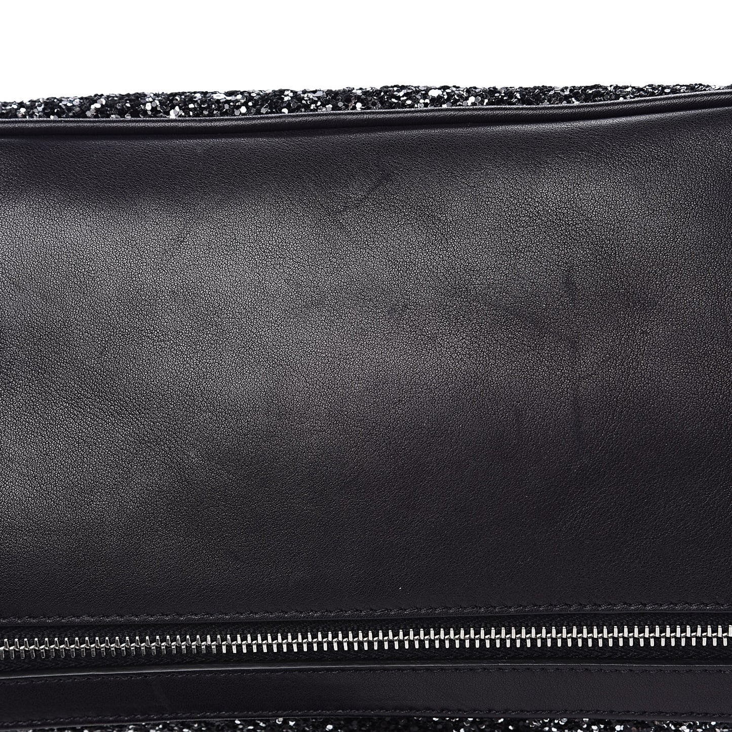 Lambskin Glitter Belt Bag Metallic Black