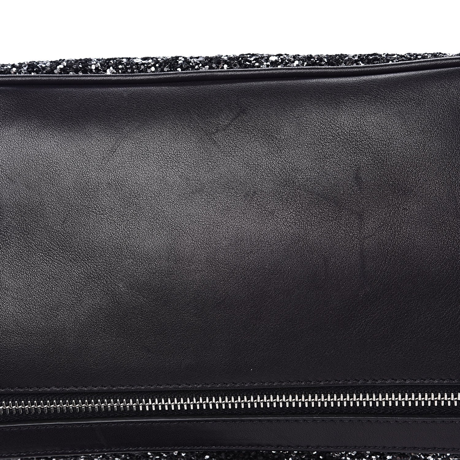 Saint Laurent Lambskin Glitter Belt Bag Metallic Black 10 of 10