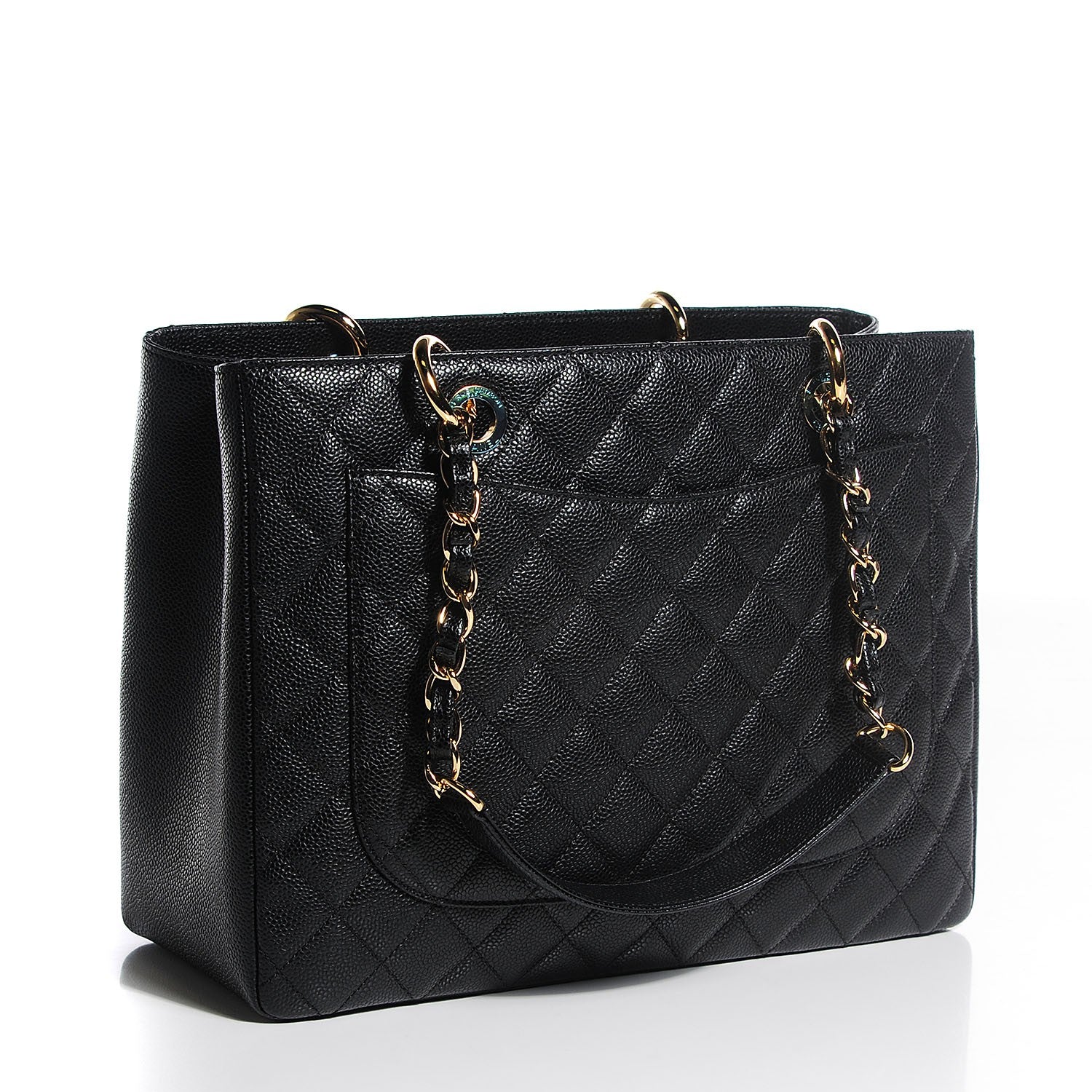 Chanel Caviar Quilted Grand Shopping Tote GST Black 3 of 7