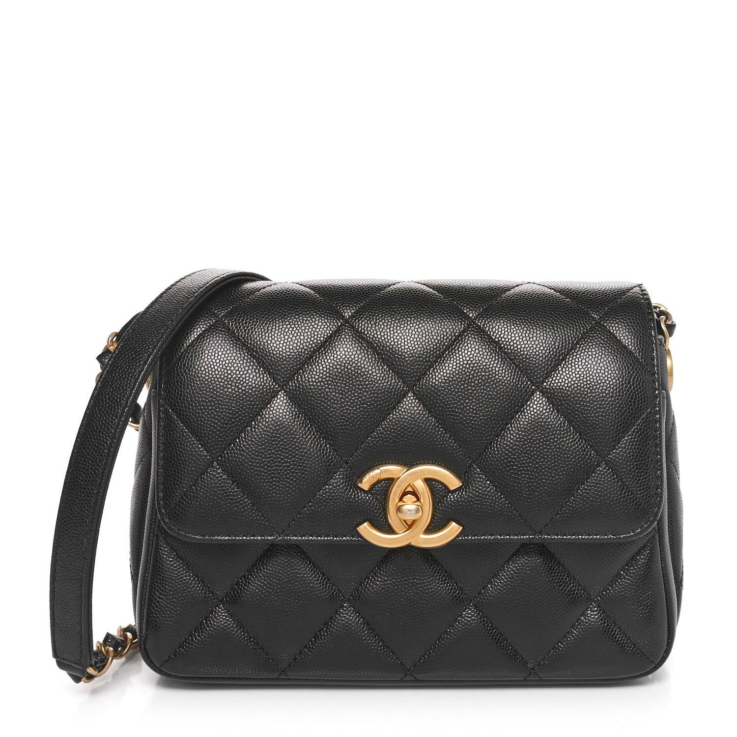Chanel Shiny Caviar Quilted Mini Flap Black 1 of 10
