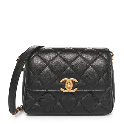 Chanel Shiny Caviar Quilted Mini Flap Black 1 of 10
