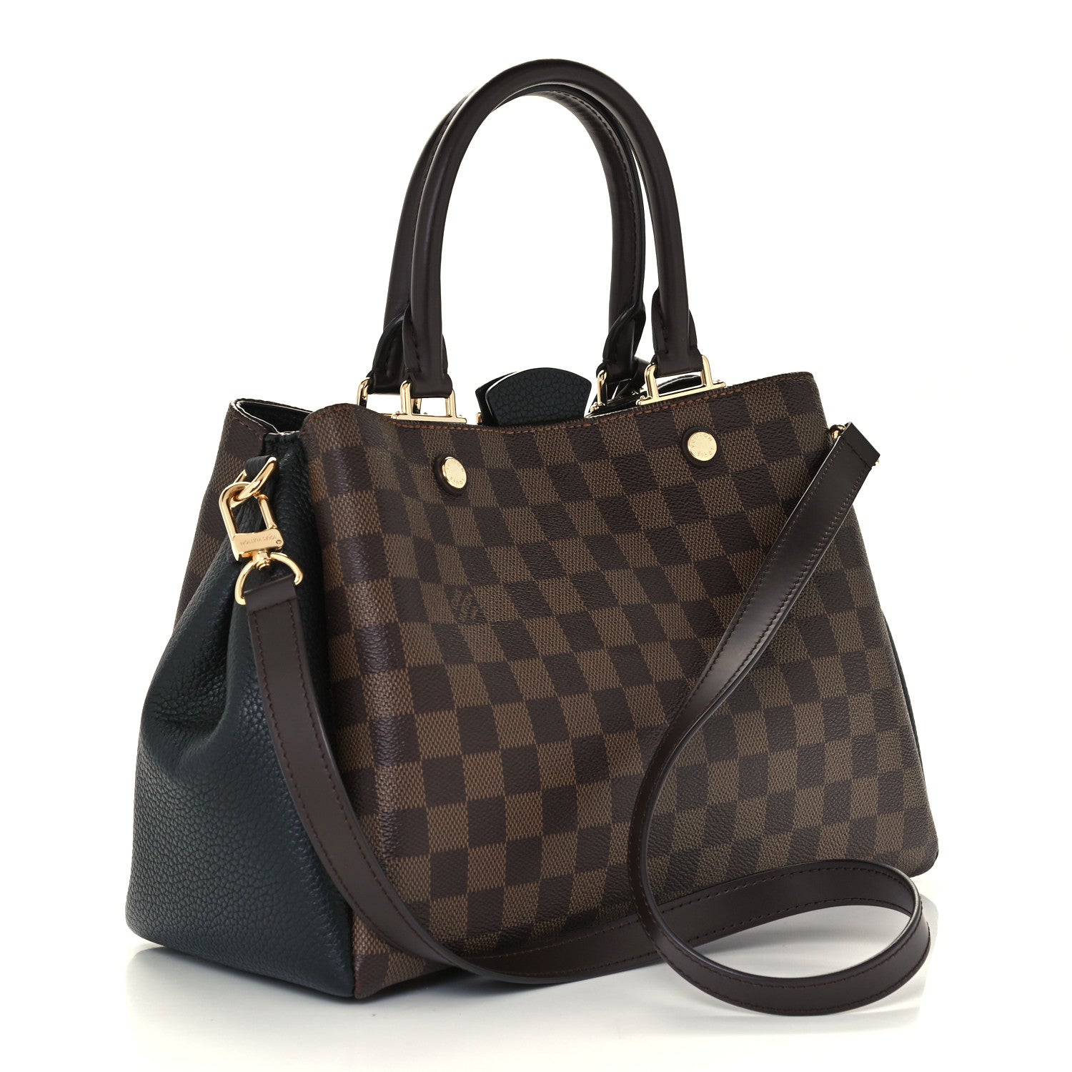 Louis Vuitton Damier Ebene Cuir Taurillon Brittany Black 3 of 10