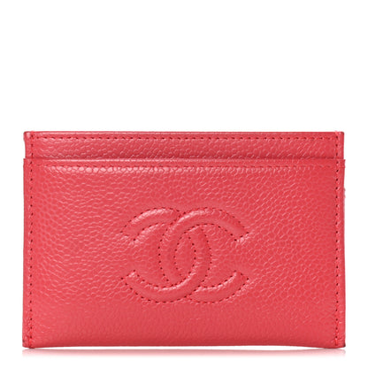 Chanel Caviar Timeless CC Card Holder Dark Red 1 of 8
