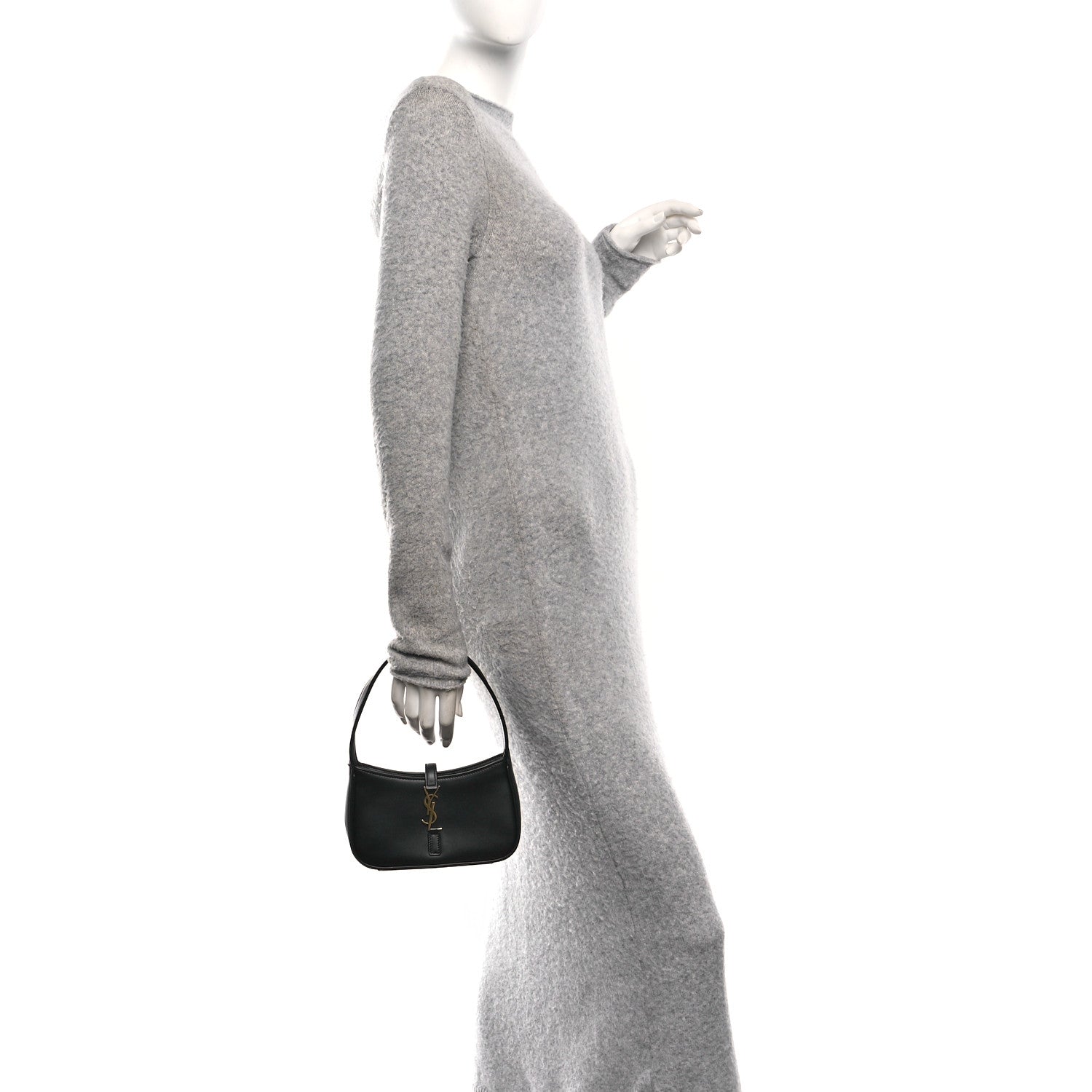 Saint Laurent Smooth Calfskin Le 5 A 7 Mini Hobo Black 2 of 10