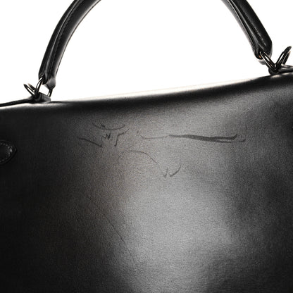 Hermes Box Kelly Retourne 32 Black 13 of 14