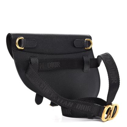 Christian Dior Grained Calfskin Saddle Belt Bag Black 3 of 6
