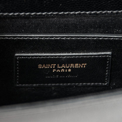 Saint Laurent Grain De Poudre Small Monogram Kate Satchel Black 6 of 6