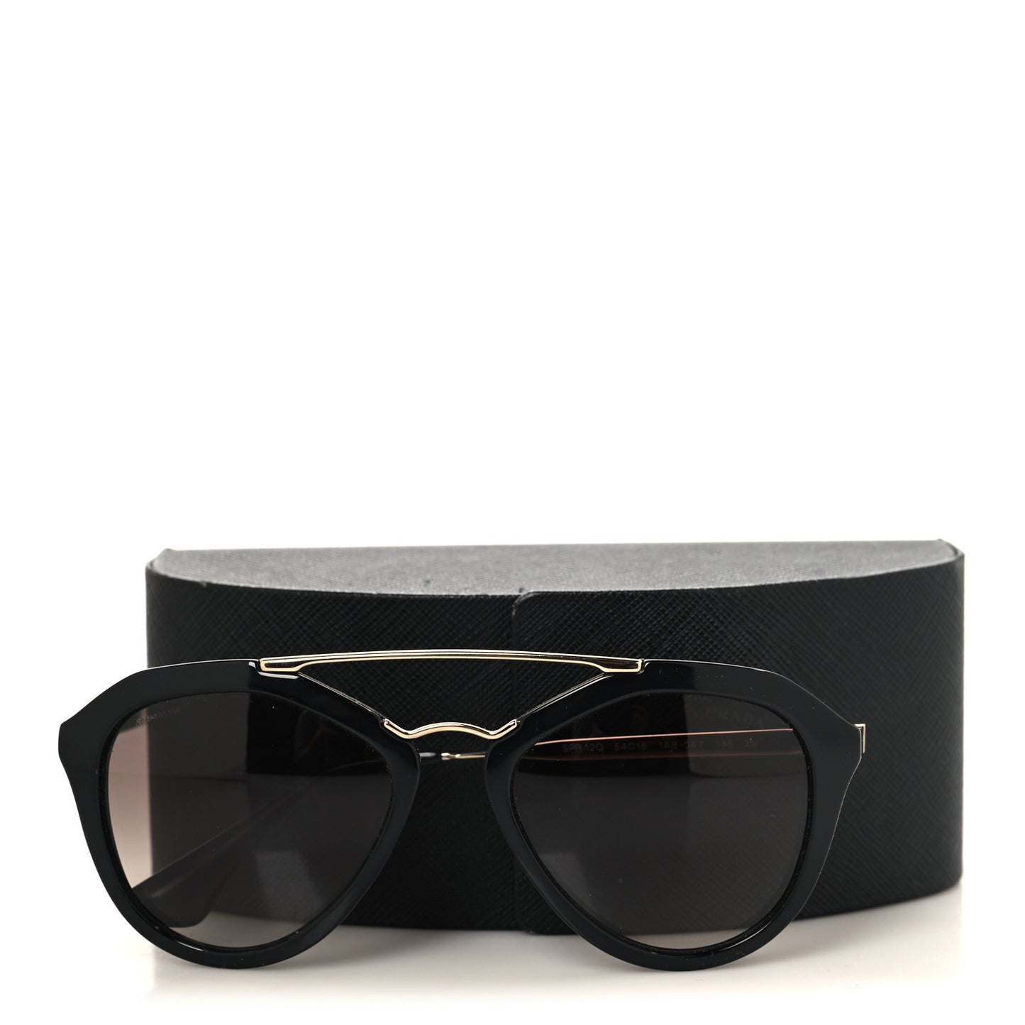 Acetate Metal Cinema Sunglasses SPR 12Q Black