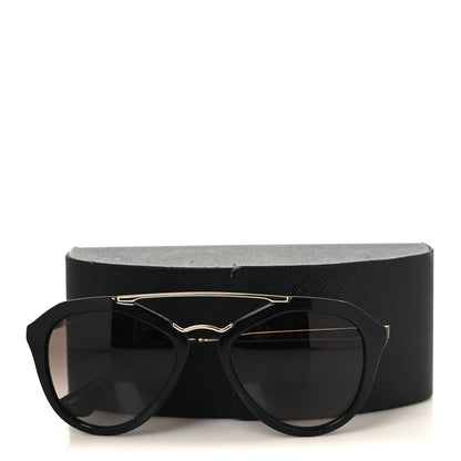 Prada Acetate Metal Cinema Sunglasses SPR 12Q Black 7 of 7