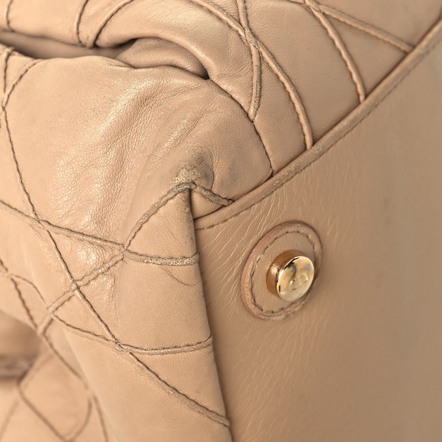 Christian Dior Lambskin Cannage Medium Le Trente Tote Beige 8 of 15
