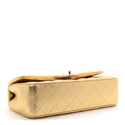 Chanel Metallic Caviar Quilted Top Handle East West Flap Gold 4 of 11