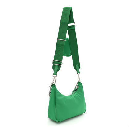 Prada Nylon Re-Edition 2005 Shoulder Bag Menta 3 of 8