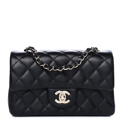 Chanel Lambskin Quilted Mini Rectangular Flap Black 1 of 4